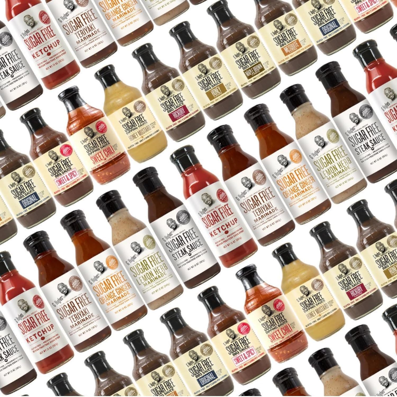 G Hughes sauce on a kitchen counter in use illustrating versatile serving ideas and convenience
