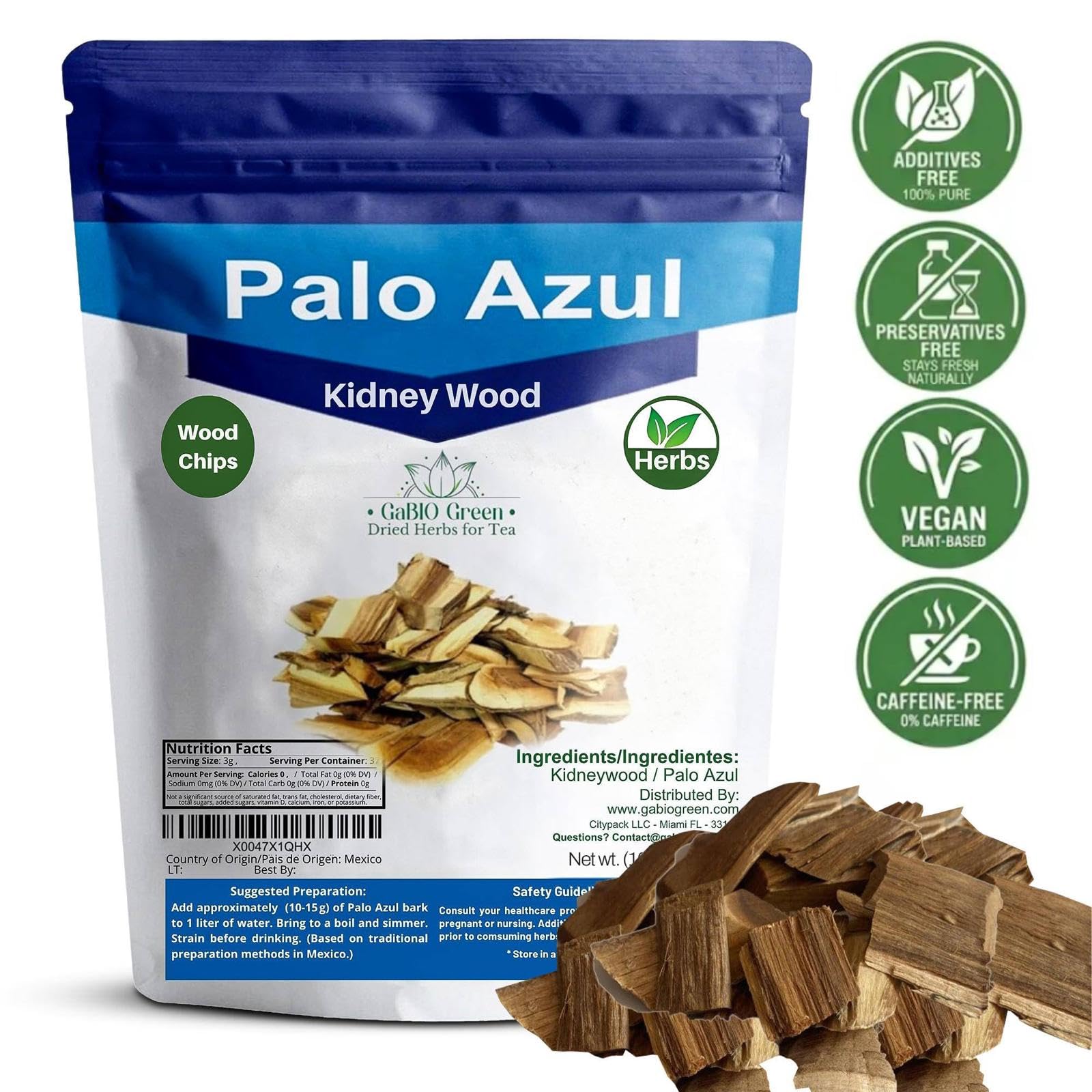 Gabio Green close texture detail of palo azul wood highlighting natural grain and quality