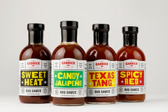 Glazed ribs brushed with Gabrick Barbecue Candy Jalapeño showing caramelized finish and enhanced flavor benefit