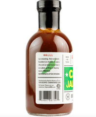 Label close-up of Gabrick Barbecue Candy Jalapeño highlighting ingredient claims and clean formulation benefit