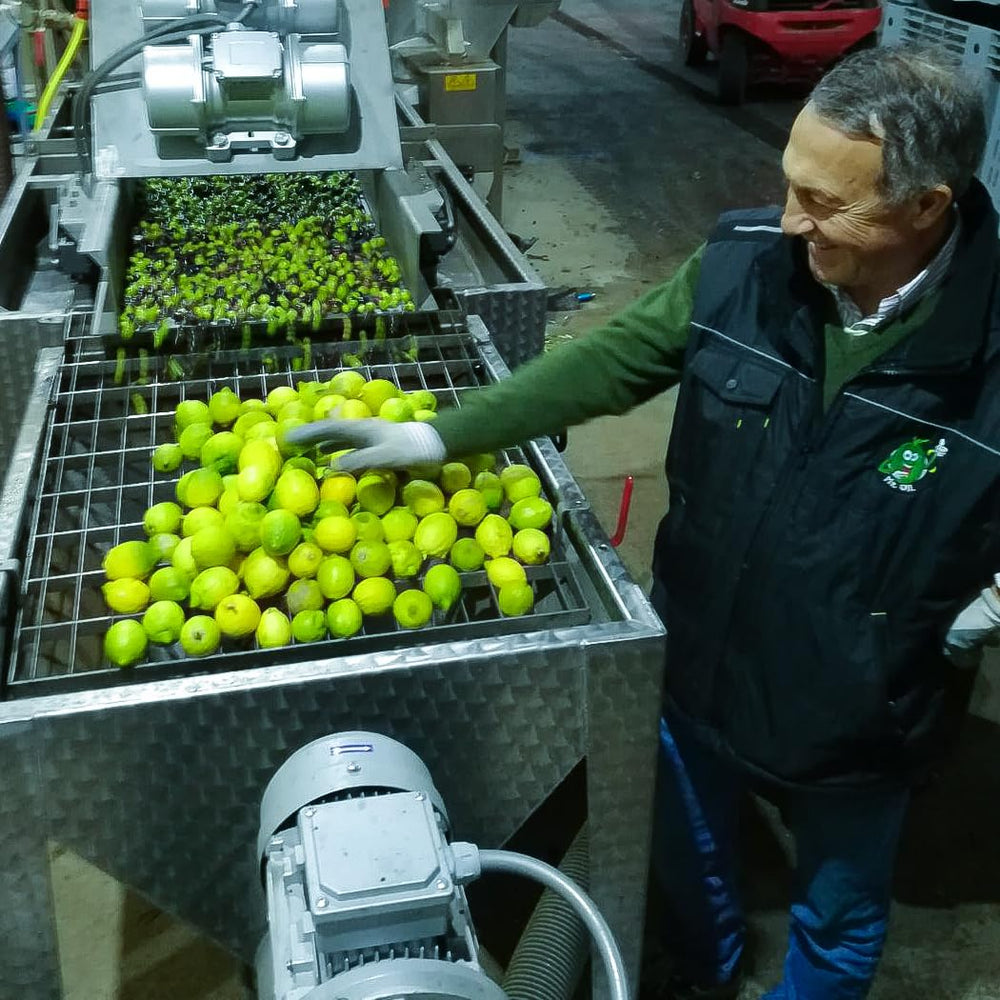 GALBASA being poured over a salad to add bright citrus flavor