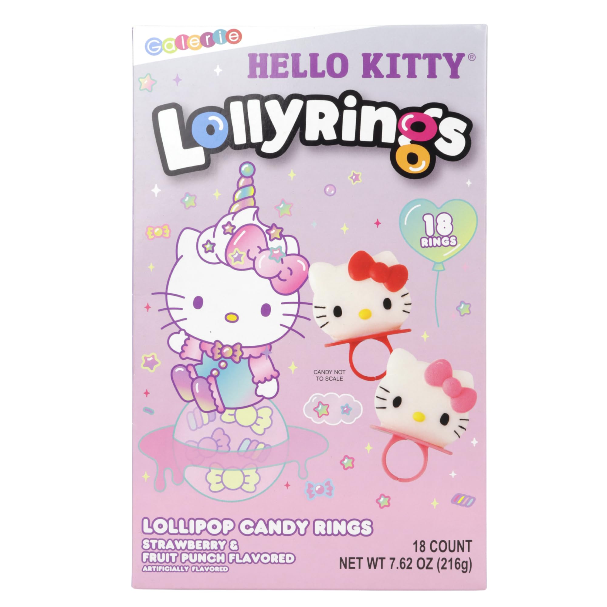 Galerie Hello Kitty open box with rings in a party bag demonstrating convenience for favors
