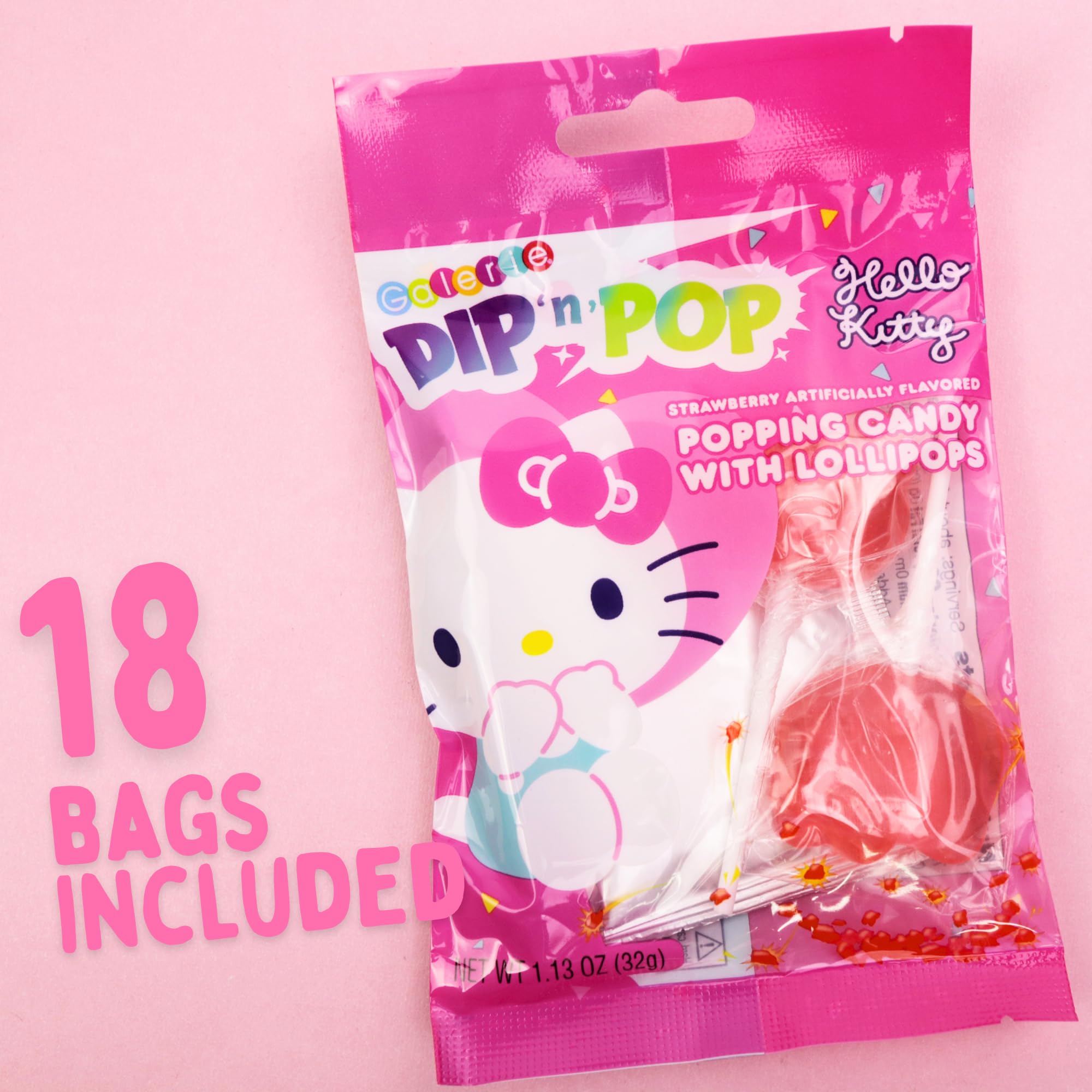 Galerie Hello Kitty packs arranged on party table for festive presentation and sharing