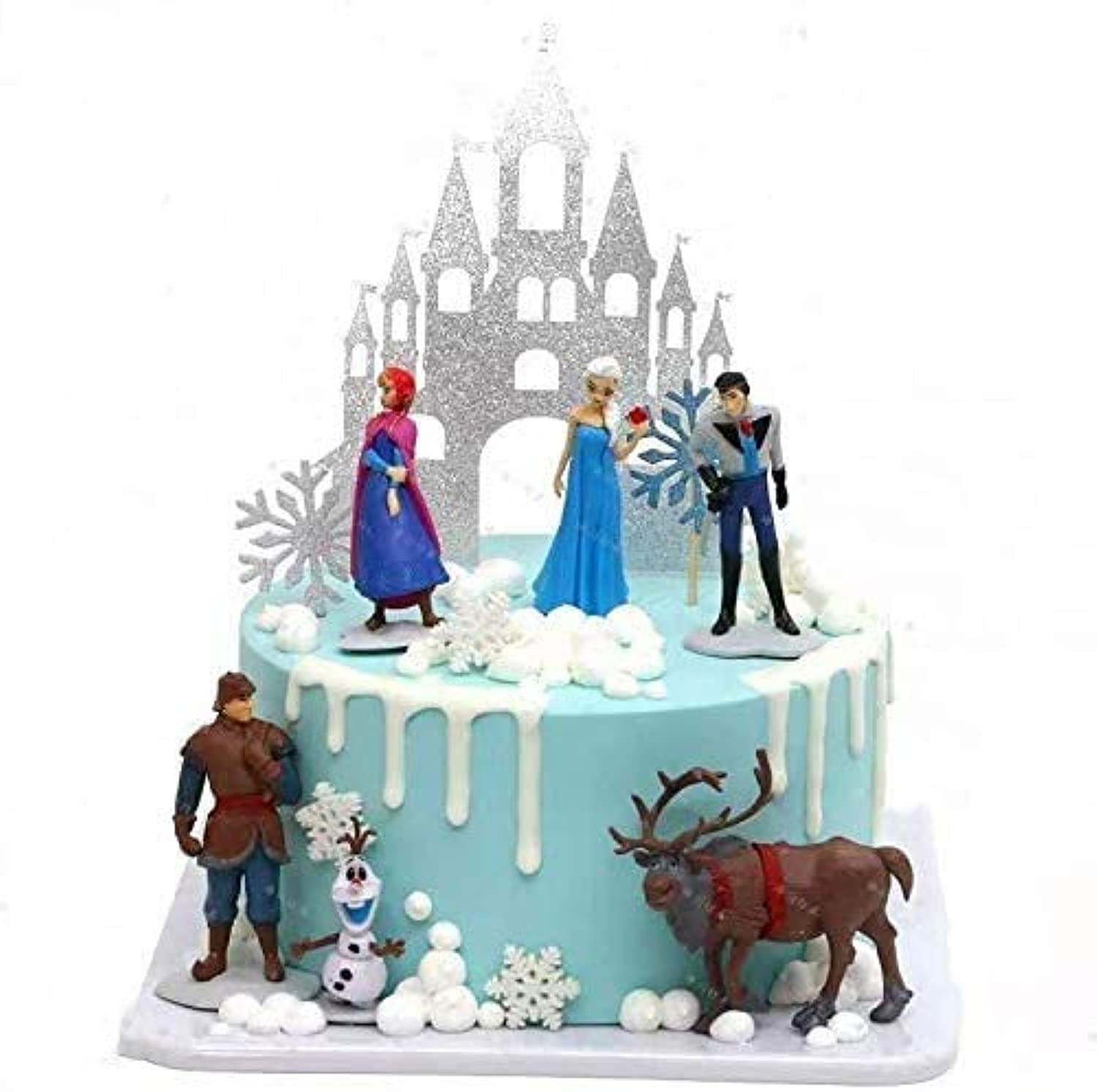 GALLIA front packaging of 6-piece Frozen topper set, clear view and easy storage