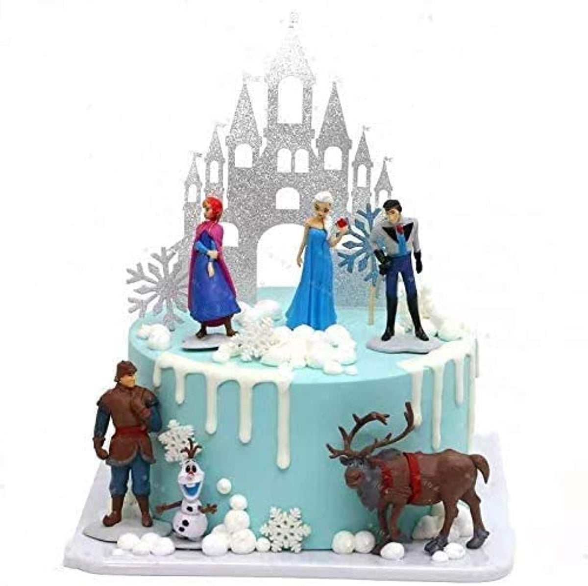 GALLIA front packaging of 6-piece Frozen topper set, clear view and easy storage