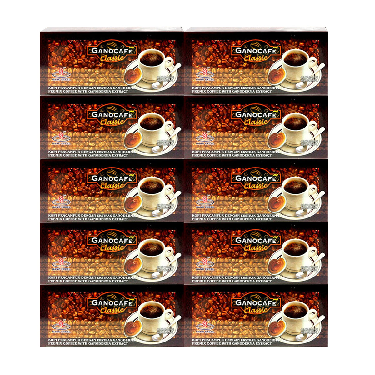 GANO EXCEL INTERNATIONAL front packaging showing product name and quantity, clear shelf appeal