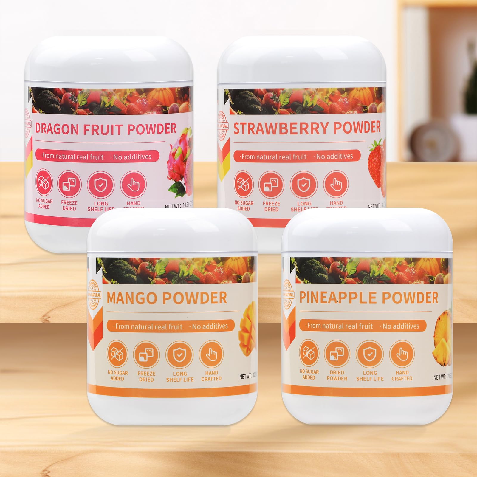 GaoGaoFen powder next to scale, compact concentrated fruit