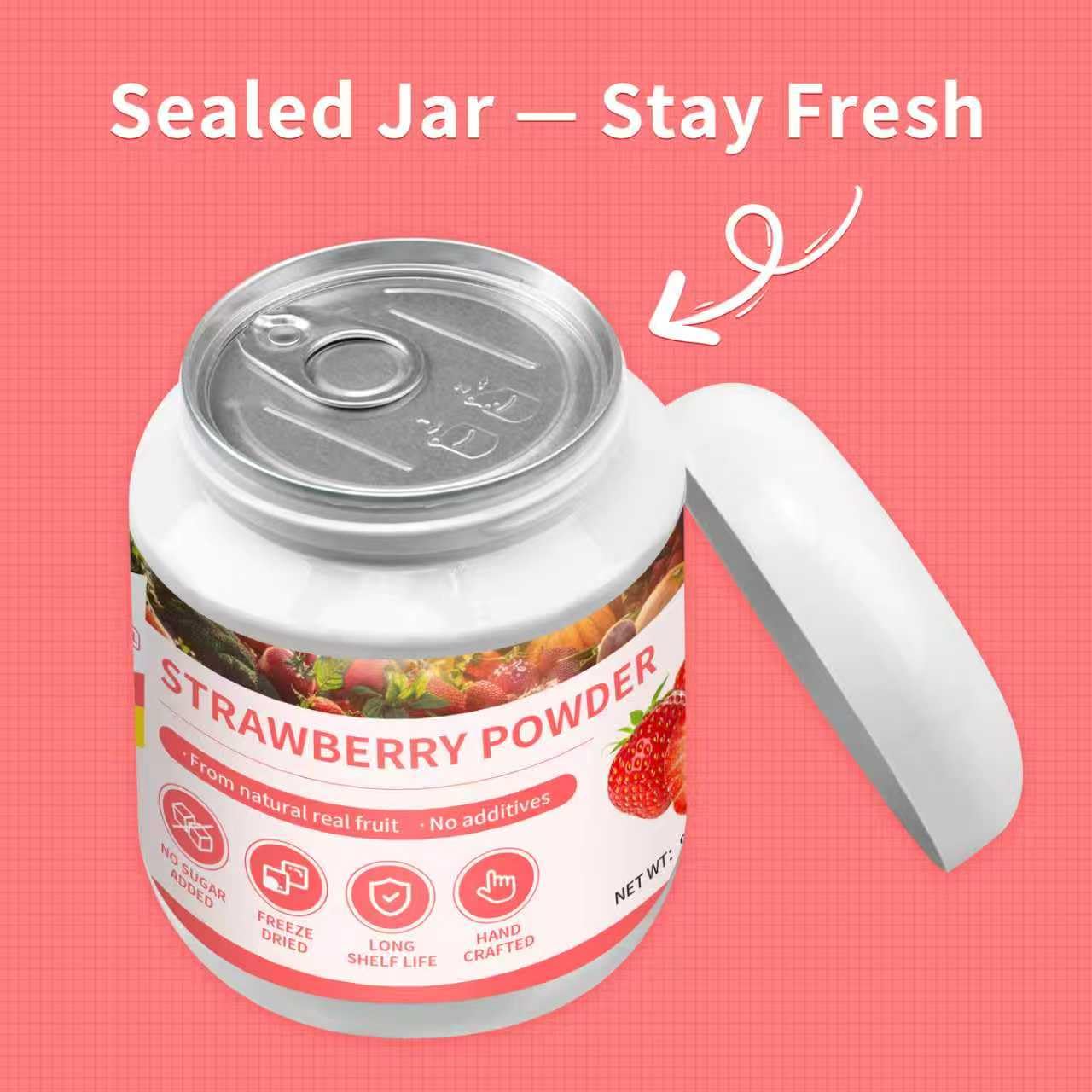 GaoGaoFen powdered strawberry used on cupcakes, natural coloring for baking