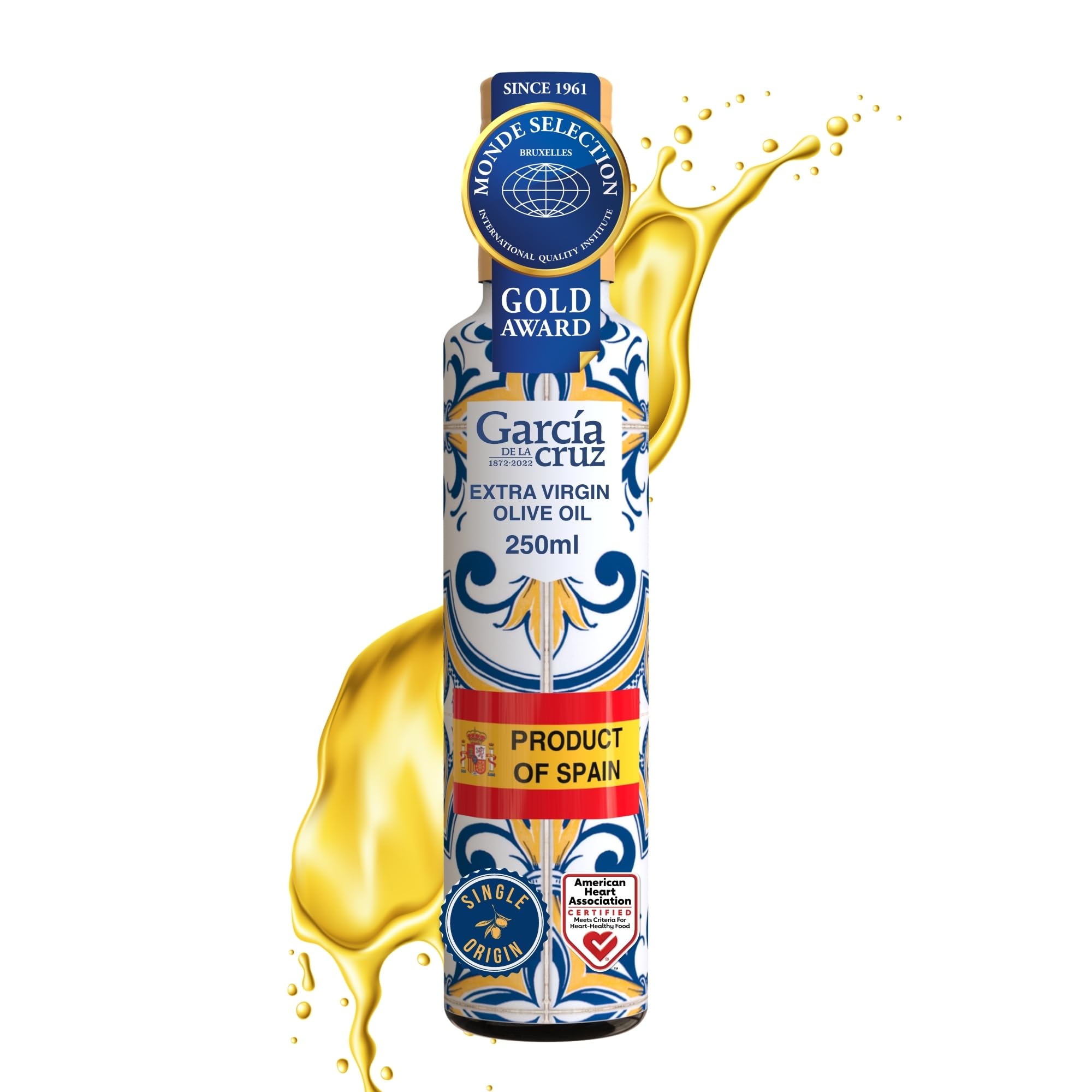 GARCÍA DE LA CRUZ bottle front view showing premium organic packaging and freshness