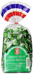 Garden close-up of mint candy crunch revealing crisp center benefit