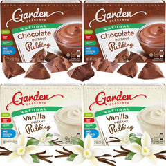 Garden Desserts front box showing flavor and vegan label for confident choice
