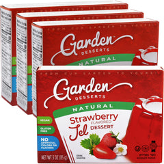 Garden Desserts box front showing packaging and easy serving advantage