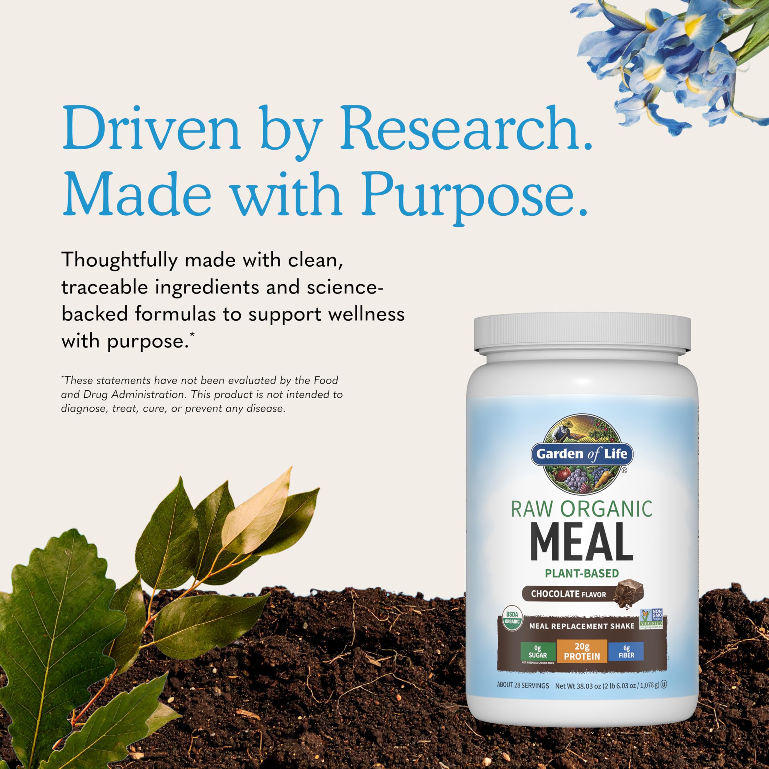 Garden of Life label certifications close-up showing organic and non-GMO trust