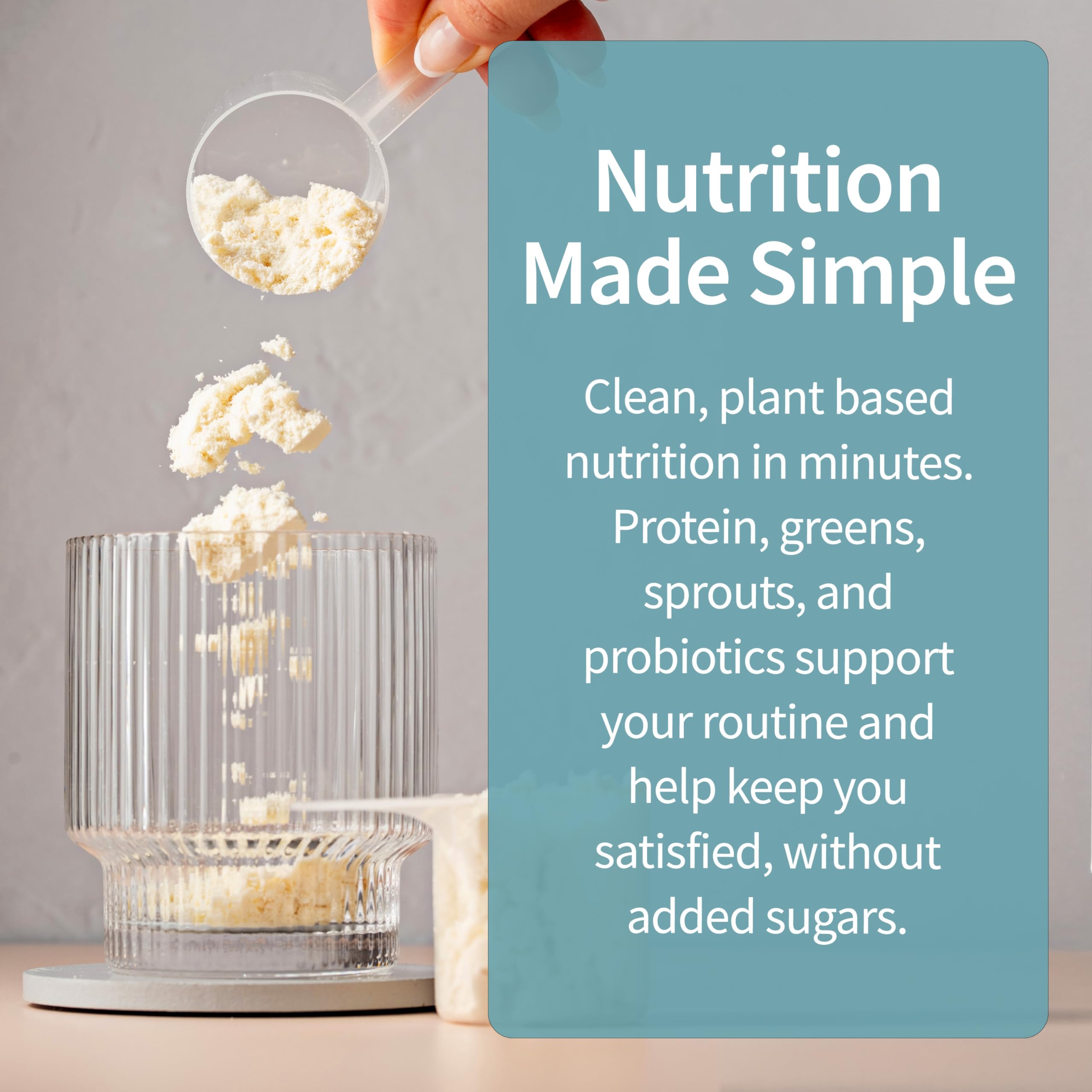 Scoop of Garden of Life powder measuring one serving for accurate nutrition