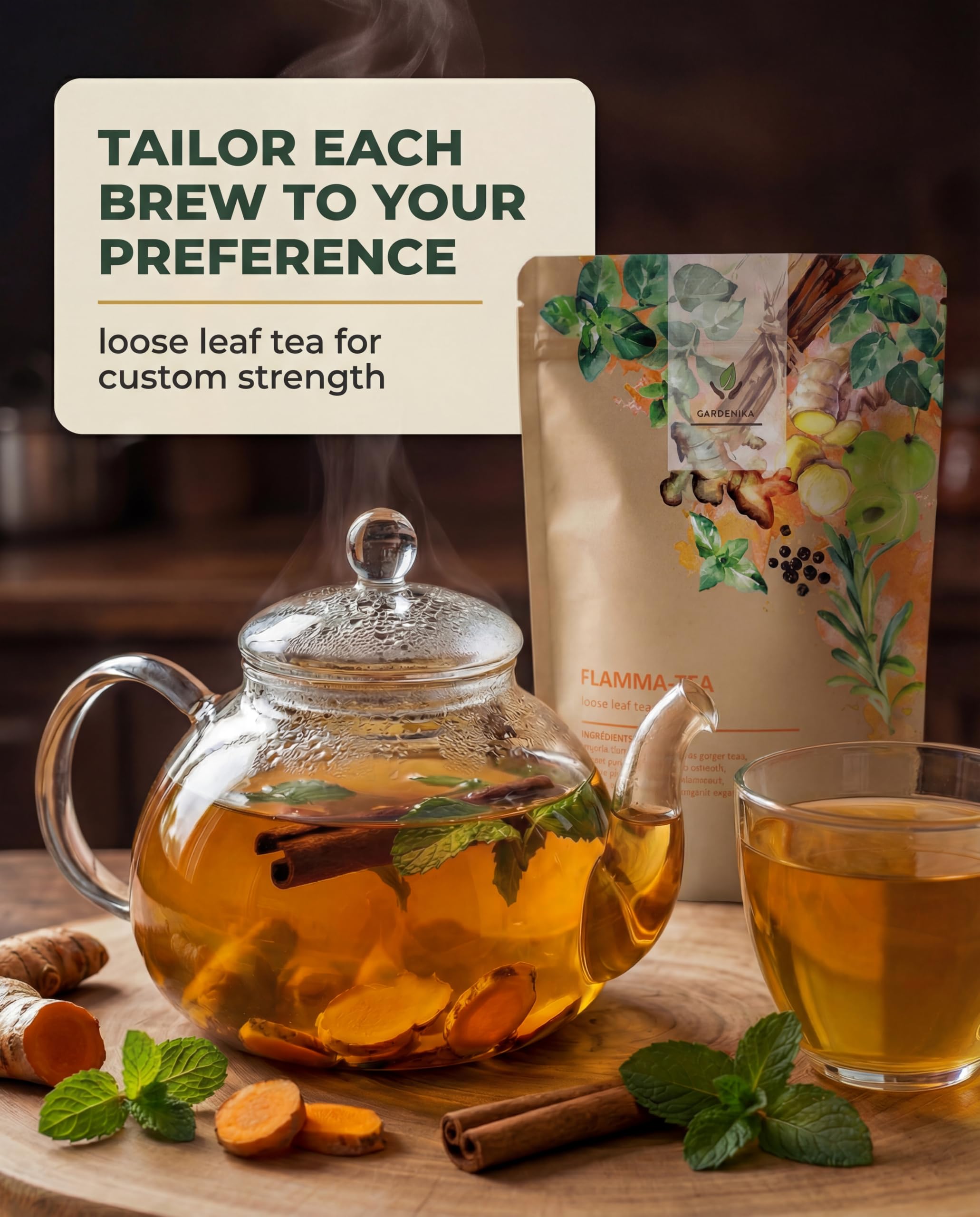 Gardenika iced tea pitcher with glasses showing refreshing cold brew option