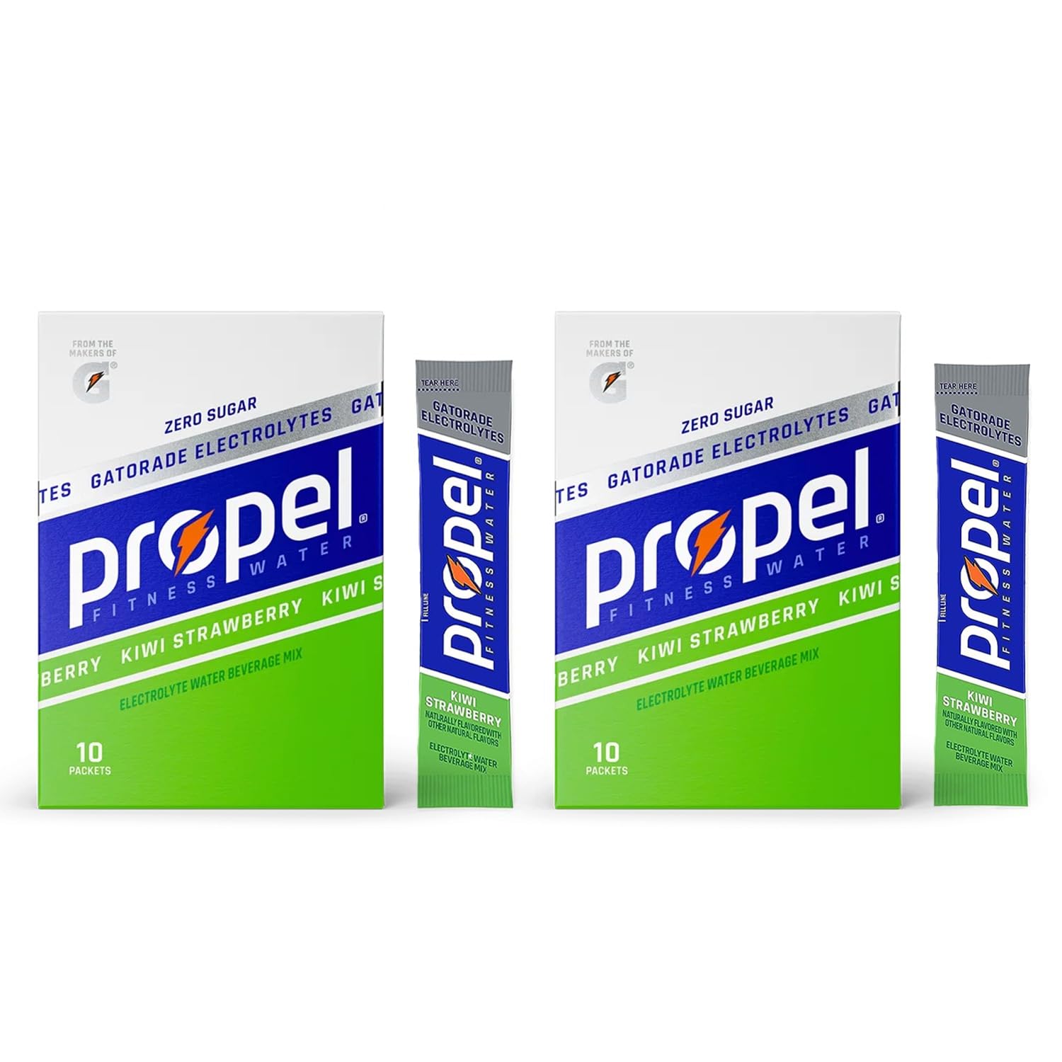 GARIZZE Propel front packaging showing twin 10-count boxes and benefits