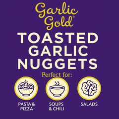 Garlic Gold closeup of nugget texture highlighting crunchy roasted garlic pieces