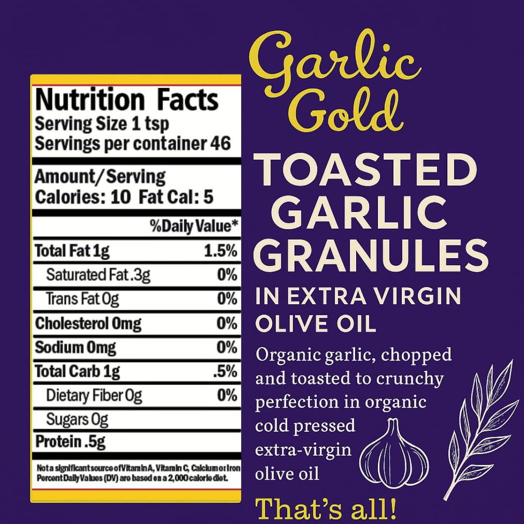 Garlic Gold crunchy granules close-up highlighting toasted texture