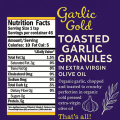 Garlic Gold crunchy granules close-up highlighting toasted texture