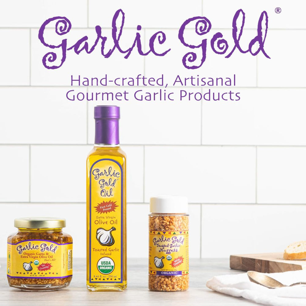 Drizzled Garlic Gold on roasted vegetables enhancing taste and aroma benefit