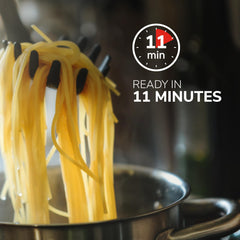 Garofalo cooked spaghetti showing al dente bite and appealing firmness