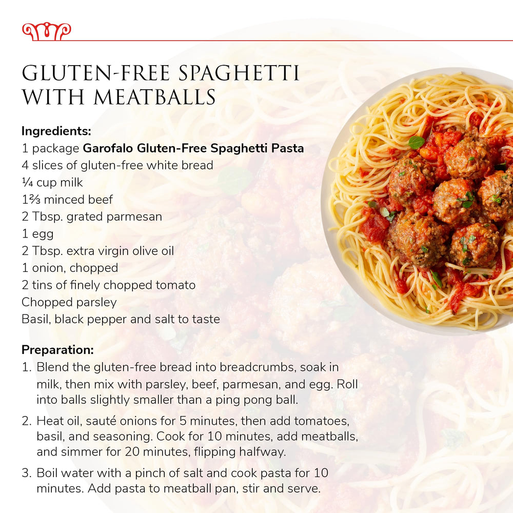 GAROFALO portion next to fork for scale showing generous serving size utility