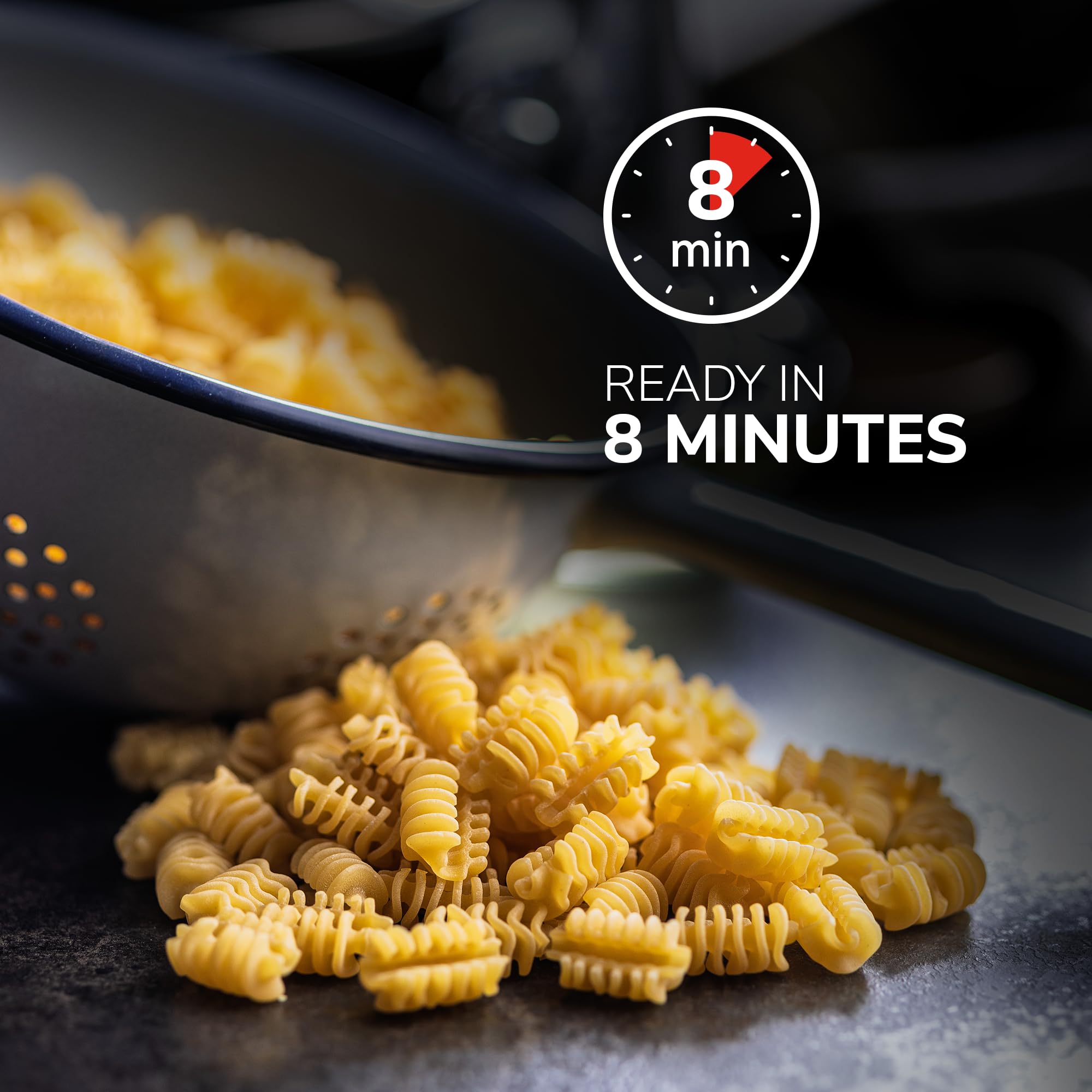 Garofalo plated radiatori with ragù highlighting sauce retention and hearty flavor
