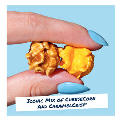 Garrett Popcorn opened into a bowl ready to serve, demonstrating easy sharing and presentation