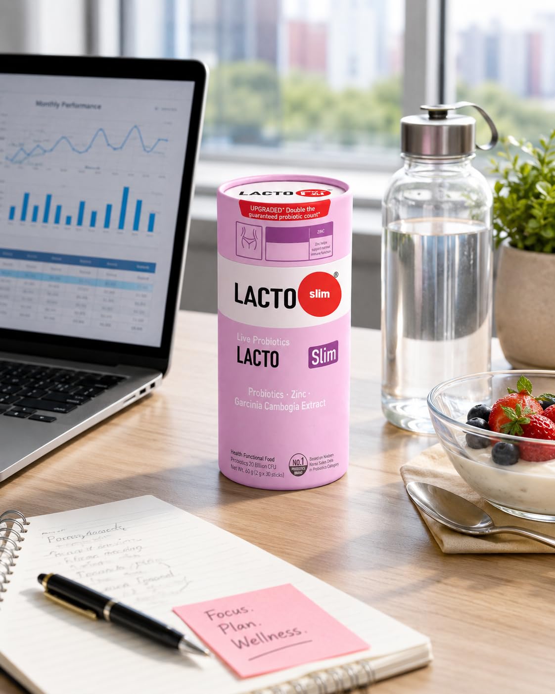 GASHINA STORY sticks spread with size comparison showing compact supply and space-saving benefit