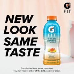 Gatorade Fit close-up of bottle label highlighting no added sugar benefit
