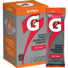 Gatorade single-serve packet front view showing brand and flavor for quick mixing
