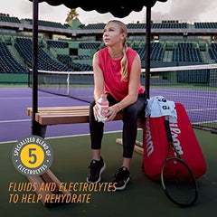 Gatorade Gatorlyte Zero held in hand demonstrating 20 oz size for portability