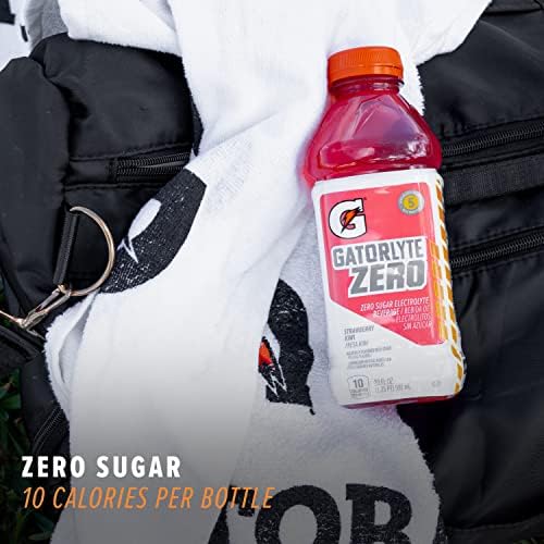Gatorade Gatorlyte Zero pouring from an open cap showing drink clarity