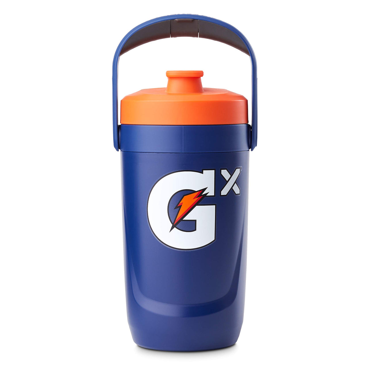 Gatorade Gx 64oz jug front view showing capacity and navy color for reliable hydration
