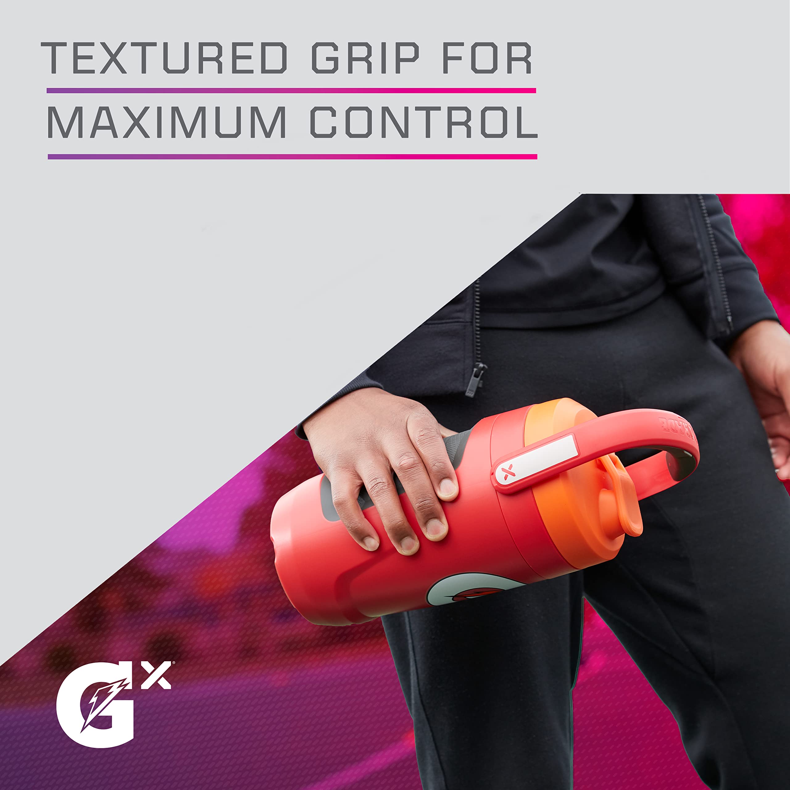 Gatorade Gx handle fence hook in use showing hangable convenience on benches
