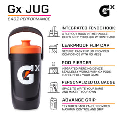 Gatorade Gx insulated side profile highlighting thermal shell to keep drinks cooler