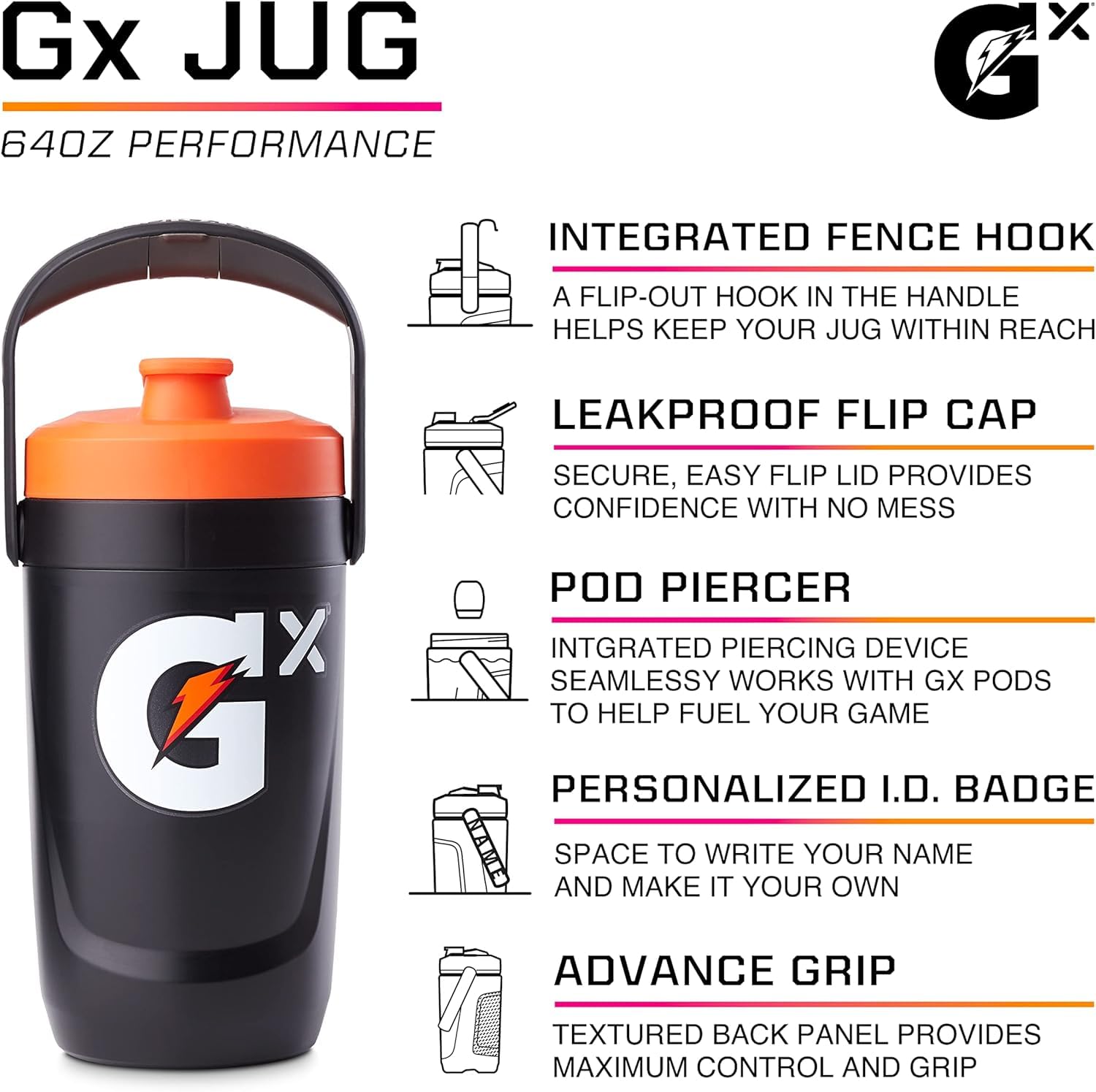 Gatorade jug leakproof flip cap close-up for quick, mess-free pouring