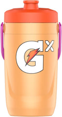 Gatorade jug front view showing peach color and 64oz capacity for easy identification