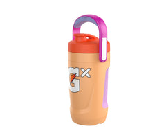 Gatorade jug side handle with flip-out hook for secure carrying and hanging