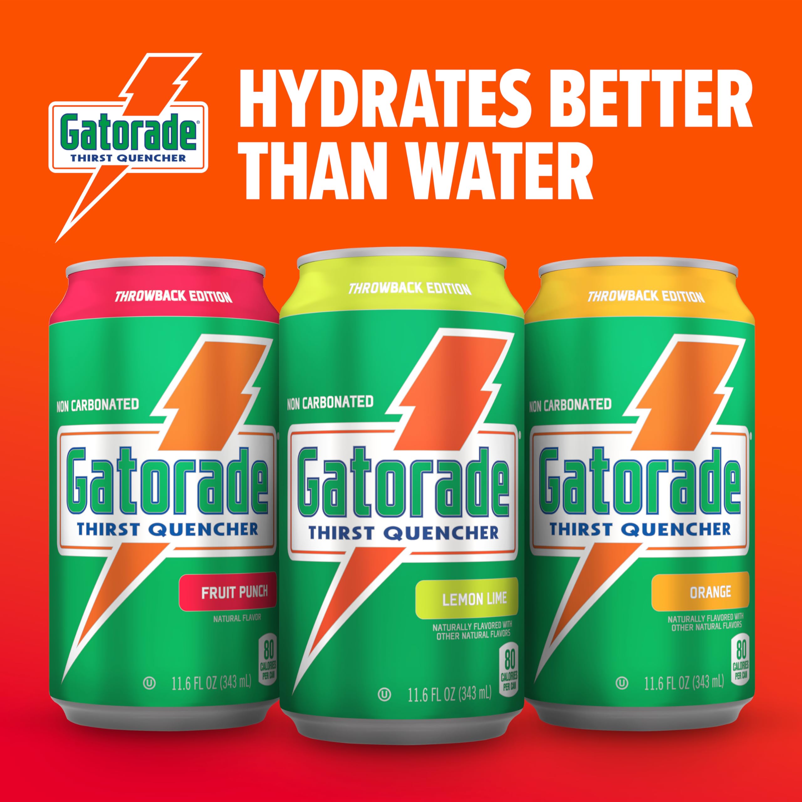 Gatorade orange can beside a hand for size comparison, portable single-serve