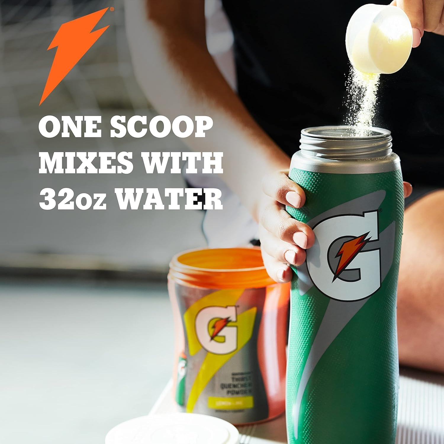 gatorade powder texture on spoon, fine granules for fast dissolving benefit