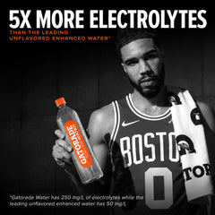 Gatorade water clear liquid being poured showing electrolyte-infused smooth taste