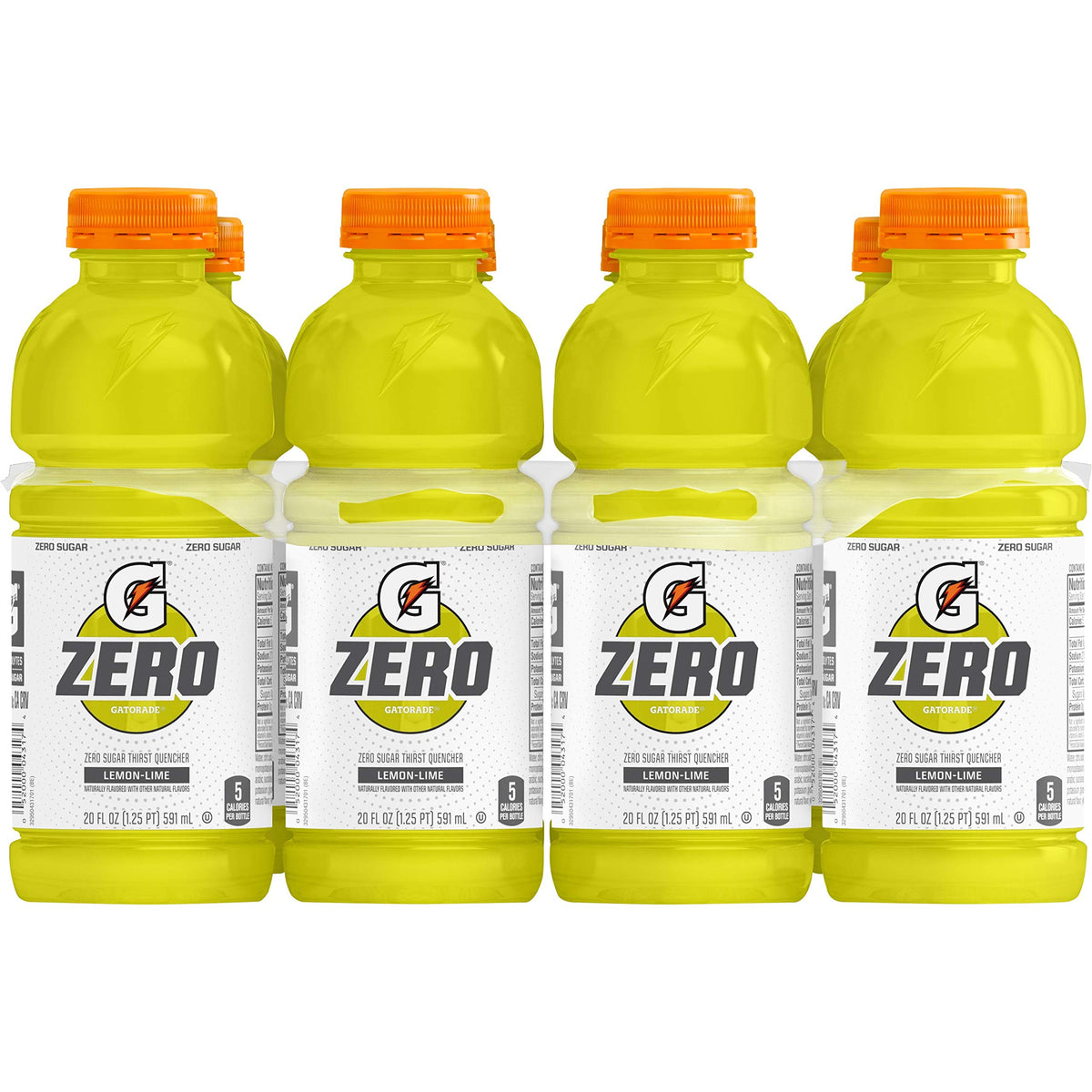 Gatorade Zero Lemon-Lime front packaging showing brand and zero-sugar hydration benefits