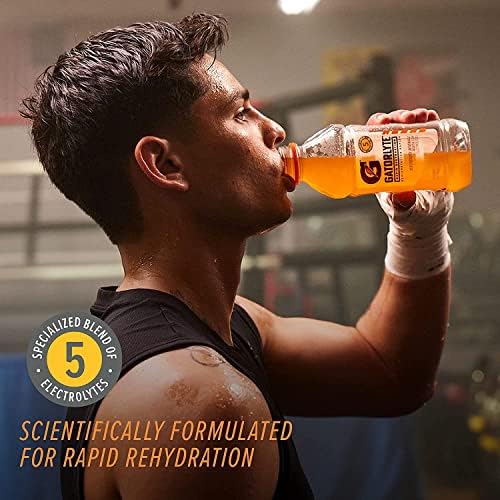 Close-up of Gatorlyte label highlighting electrolyte blend and clarity benefit