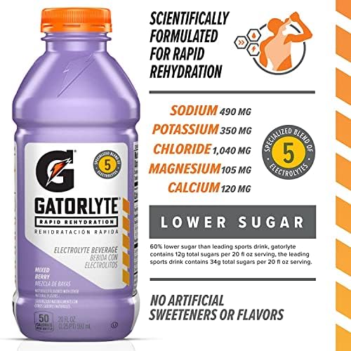 Gatorlyte held in hand showing 20 fl oz scale and convenient portioning benefit