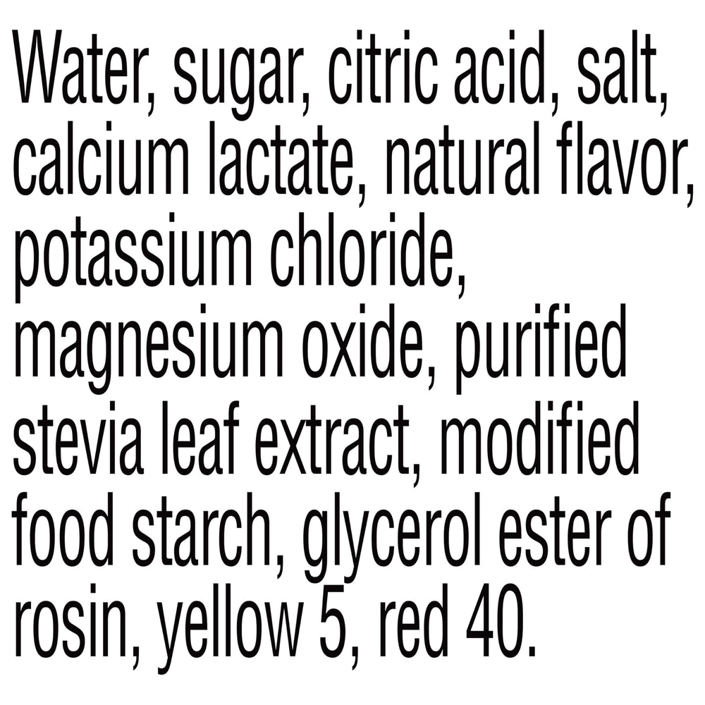 Gatorlyte nutrition label closeup highlighting five electrolytes and sugar content