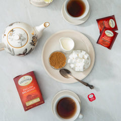 Gaudum Twinings brewed cup in lifestyle scene for relaxation benefit