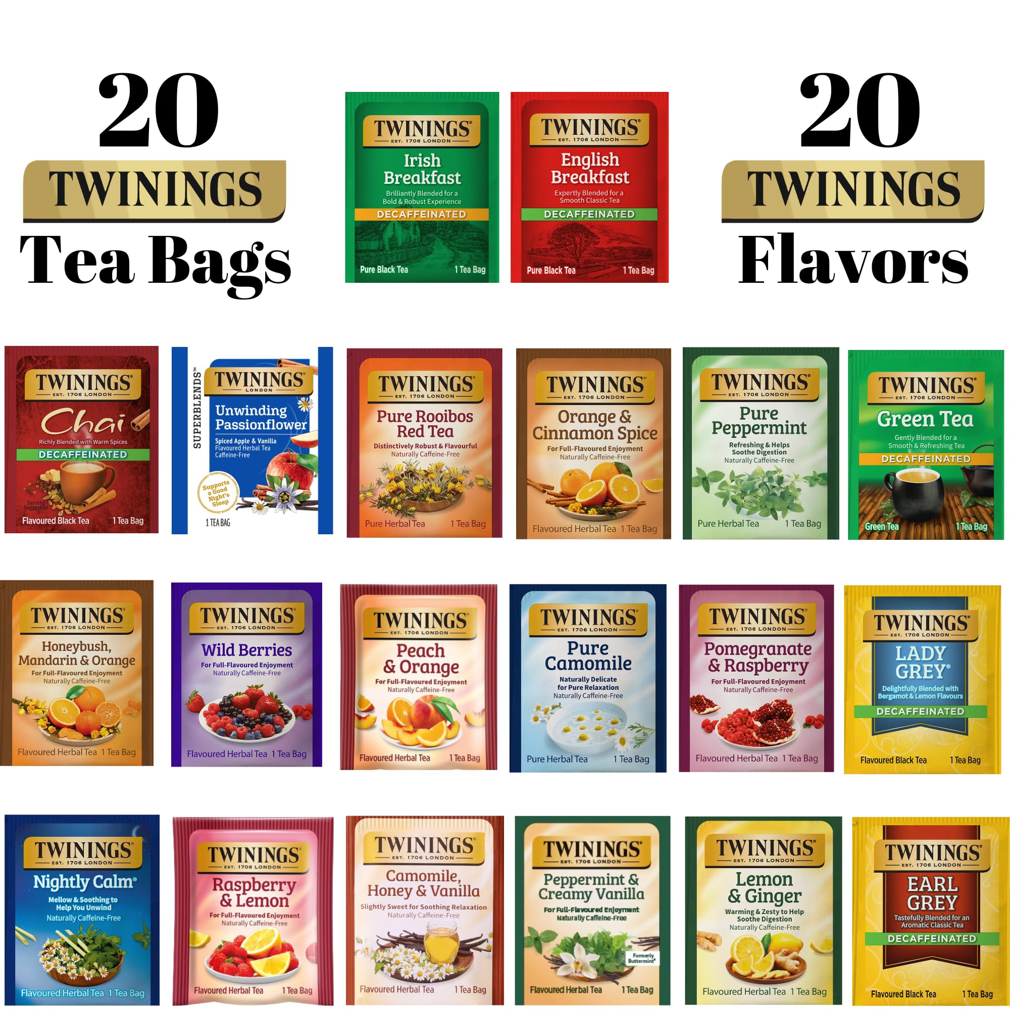 Gaudum Twinings individual wrapper close-up preserving flavor