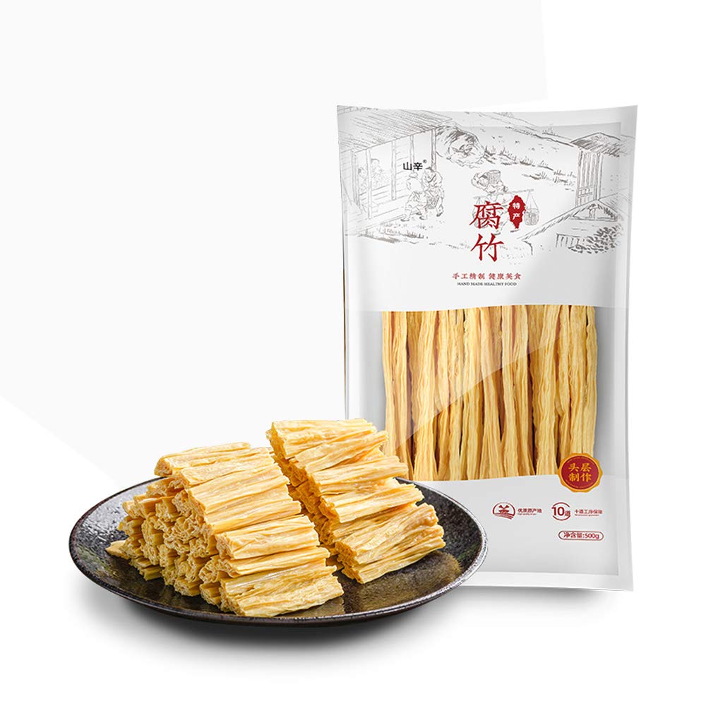 GDFFKS front packaging of dried bean curd sticks showing brand and weight benefits