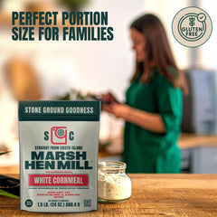 Geechie Boy Mill cornmeal used in freshly baked corn muffins showing tender crumb benefit